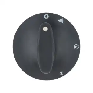 Baron Schwarz Knopf Ø 79 mm - D-Loch 8×6.5 mm Siebdruck