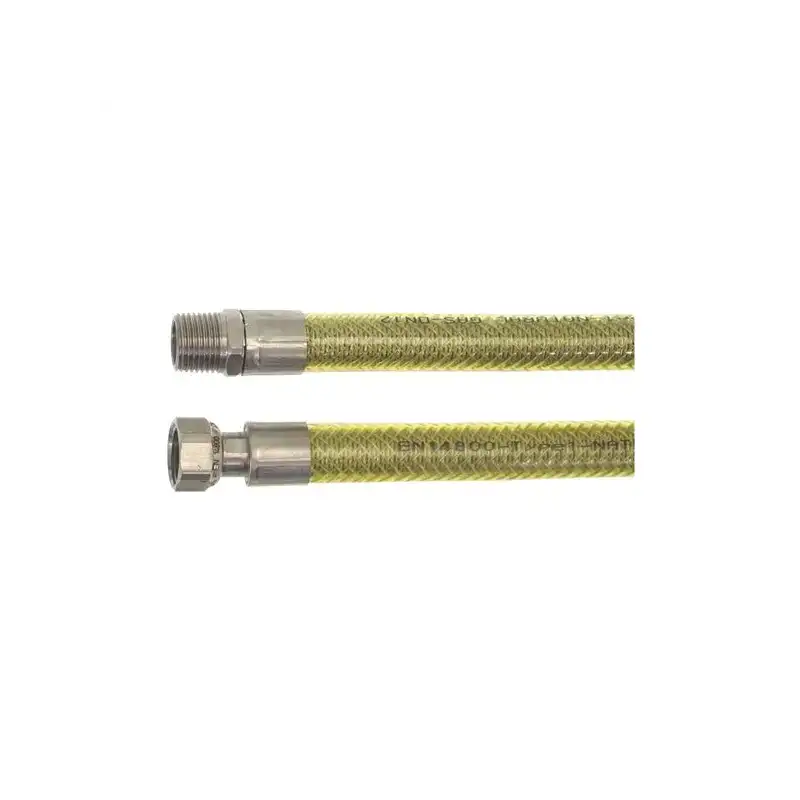 Gasslang Ø 1/2″ MF 2000 mm | AISI 316L Roestvrij Staal | Gecertificeerd volgens EN14800