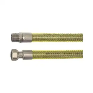 Tuyau de gaz Ø 1/2″ MF 2000 mm | Acier inoxydable AISI 316L | Certifié EN14800