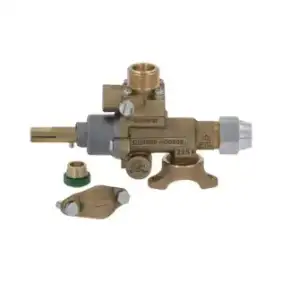 Gasventil 22S/V PEL | Vertikal flänsventil med flödesregulator & M8×1 termoelement