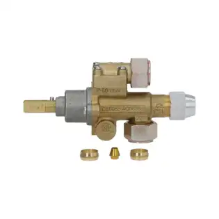 Rubinetto del gas 22S/0 | Flangia completa, raccordi M20×1.5, regolatore di flusso