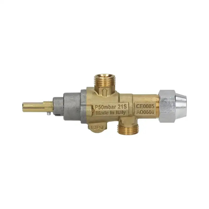 PEL21S Gashahn 0K0000028 - Anschlüsse M16×1,5, Thermoelement M9×1, Stift 22/15 mm