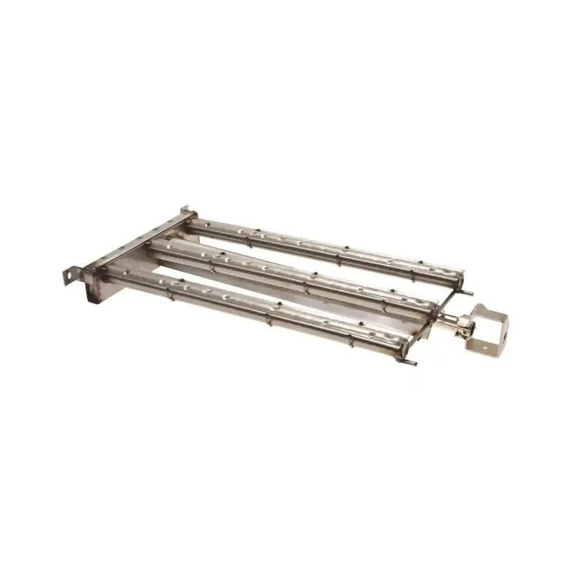 Quemador de gas comercial de acero inoxidable de 605x275 mm.