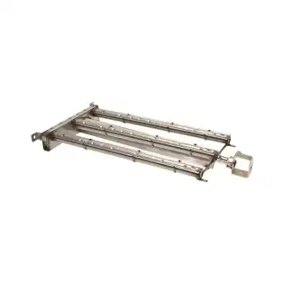 Quemador de gas comercial de acero inoxidable de 605x275 mm.