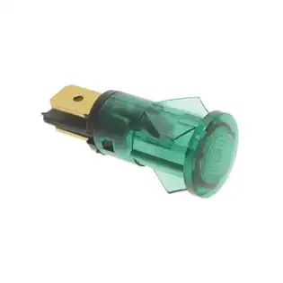 Zelená indikační kontrolka 250 V - kompatibilní s roller grilem a Metrem.