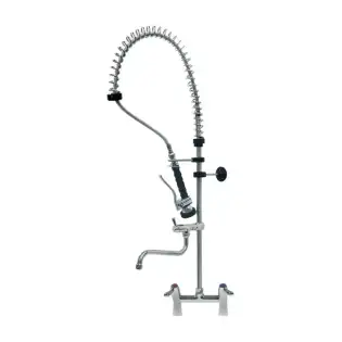 Unité de prérinçage classique 1115 mm avec robinet - mélangeur pliant