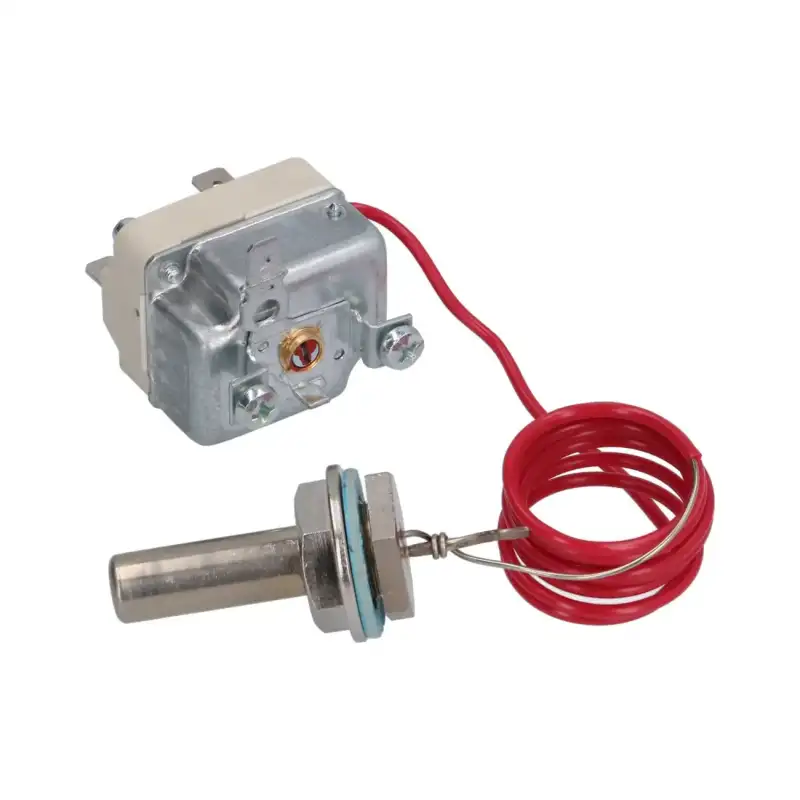 EGO termostato de 1 polo fixo 5519312010 com reset automático, bulbo de Ø11x46 mm, capilar de 610 mm e rosca M16. Inclui junta a