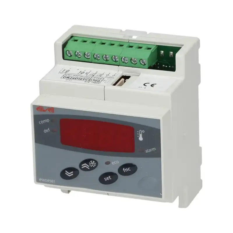 Controlador de compresor Eliwell EWDR981 de riel DIN de 230 V.