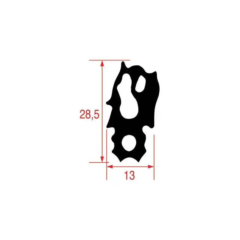 Rationele afdichting voor oven deur 770x680 mm 20,02,553P | Siliconen elastomeer