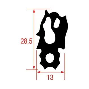 Rationele afdichting voor oven deur 770x680 mm 20,02,553P | Siliconen elastomeer