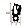 Rationele afdichting voor oven deur 770x680 mm 20,02,553P | Siliconen elastomeer