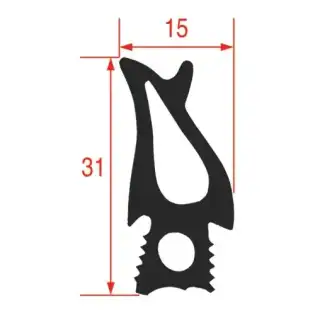 Guarnizione per porta del forno 780x470 mm 5105,1021P | Elastomero al Silicone