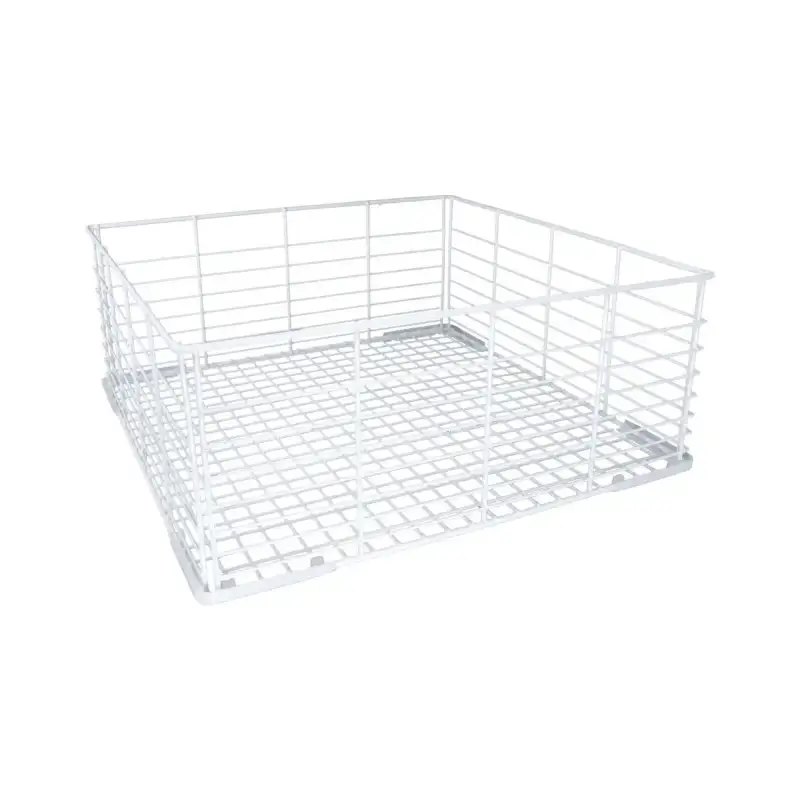 Skleněný koš 500×500×200 mm s plastovým povlakem z železa