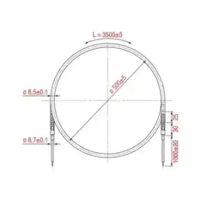 RSV-350 ummanteltes Heizelement 1300W 230V 3500 mm