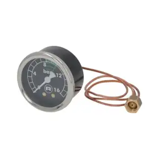 Manómetro de pressão Rocket Espresso A299905010 | Mostrador preto 0-16 Bar