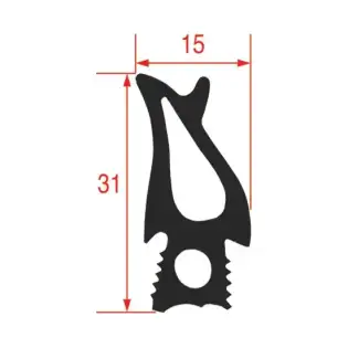 Joint de porte de four Fagor OEM 12039599 500x470 mm | Silicone, noir
