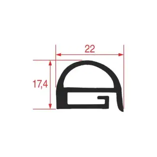 Fagor OEM 12024186 Gasket for Oven Door 700x650 mm Silicone Black