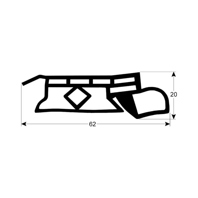 Fagor 12041088 Door Gasket Lower 500 mm for Electric and Steam Ovens