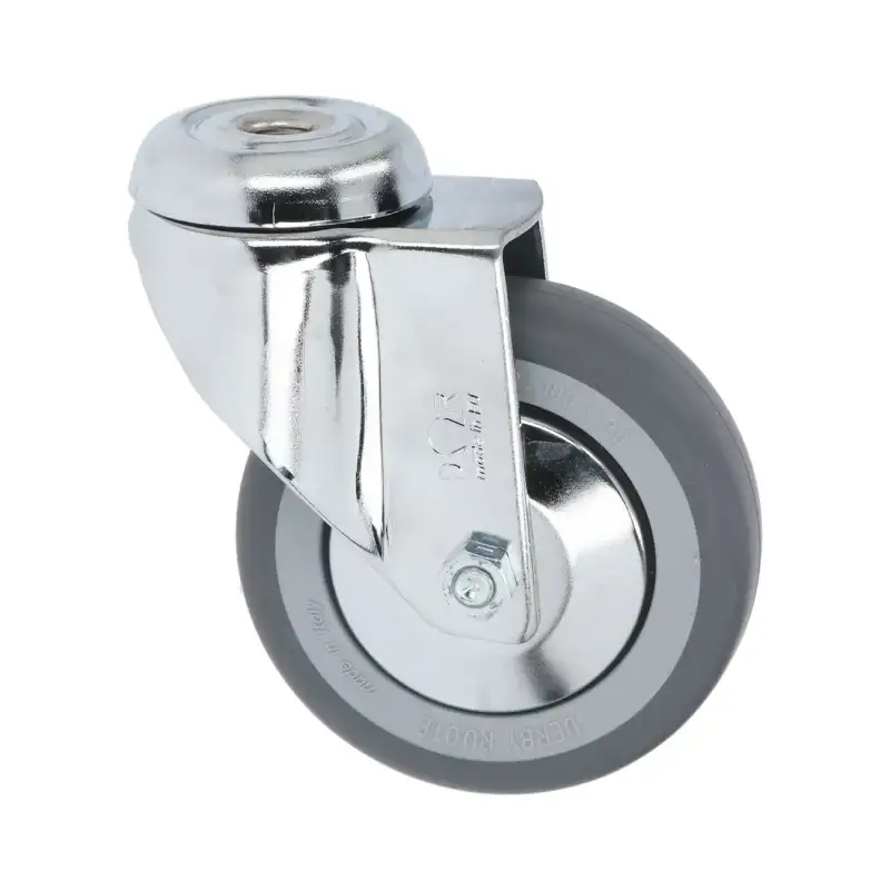 Swivel Wheel 100x30 mm – Zinc-Plated Support, Polypropylene Core