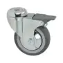 Zwenkwiel met rem 100x30 mm - Verzinkt, Polypropyleen Kern