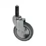 Swivel Wheel with Pin 125x30 mm – Sinkkipinnoitettu, polypropeeni Core