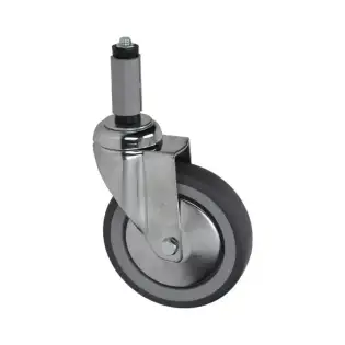 Swivel Wheel with Pin 125x30 mm – Zinc-Plated, Polypropylene Core