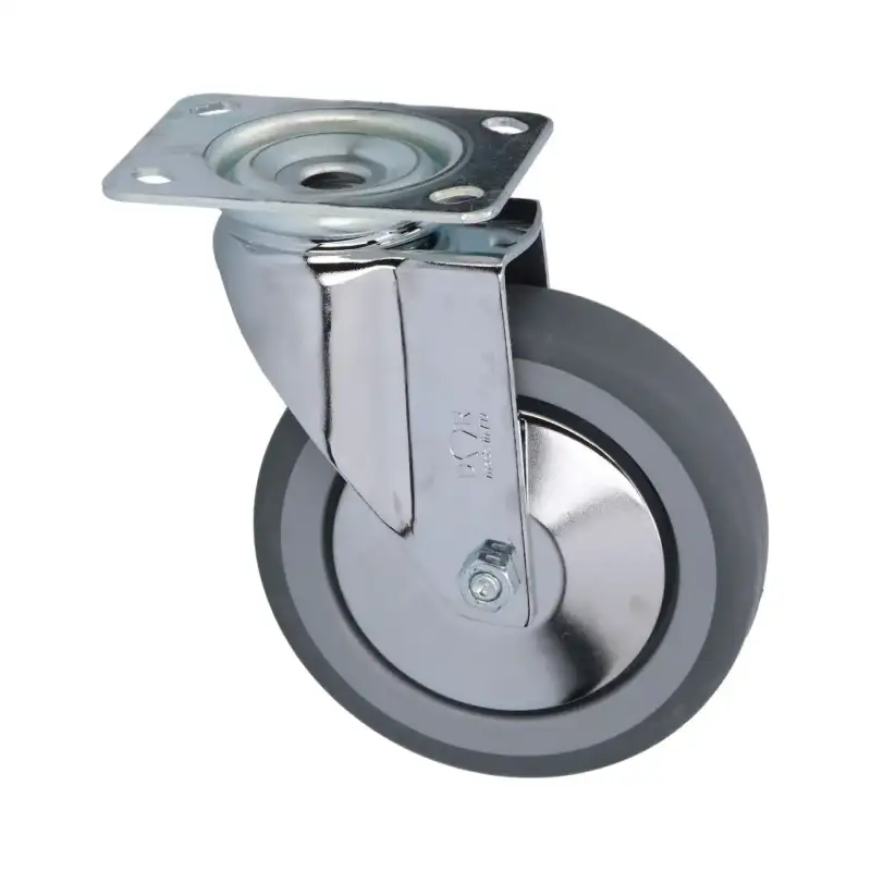 Zanussi Swivel Wheel with Plate 125x30 mm – Polypropylene Core, 100 kg Load