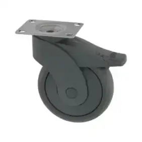 식음료 서비스 트롤리용 블랑코 회전 바퀴와 플레이트, 브레이크 125x32mm