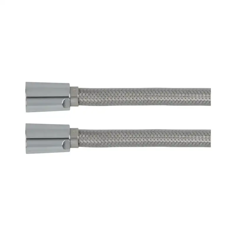 Mangueira flexível de monólito 1/2" FF 2500 mm em aço inoxidável, revestida em PVC.