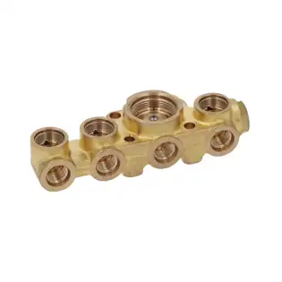 Brass Block 2+2+3+2 with Stainless Steel Inserts – Necta Vending Evoca ODE