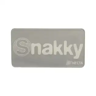 Placa adesiva com o logotipo Snakky 112x61 mm para a máquina de vending Necta Snakky.