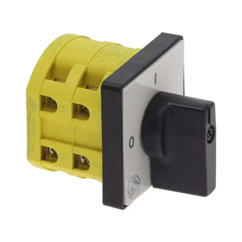 Schwarzer Vierpol-Schalter 16A für den Teigausrollautomaten und Pizzaofen der Pizza Group.