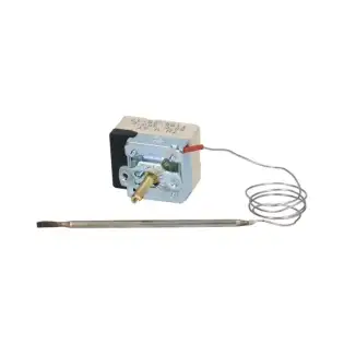 Enfasstermostat 50-300°C | D-formad pinne 6x4.6 mm | Passar till Fama stekbord, häll, brödrost