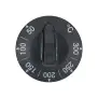 Bouton noir ø 50 mm 50-300°C pour équipements de grille-pain Fama et Milan.