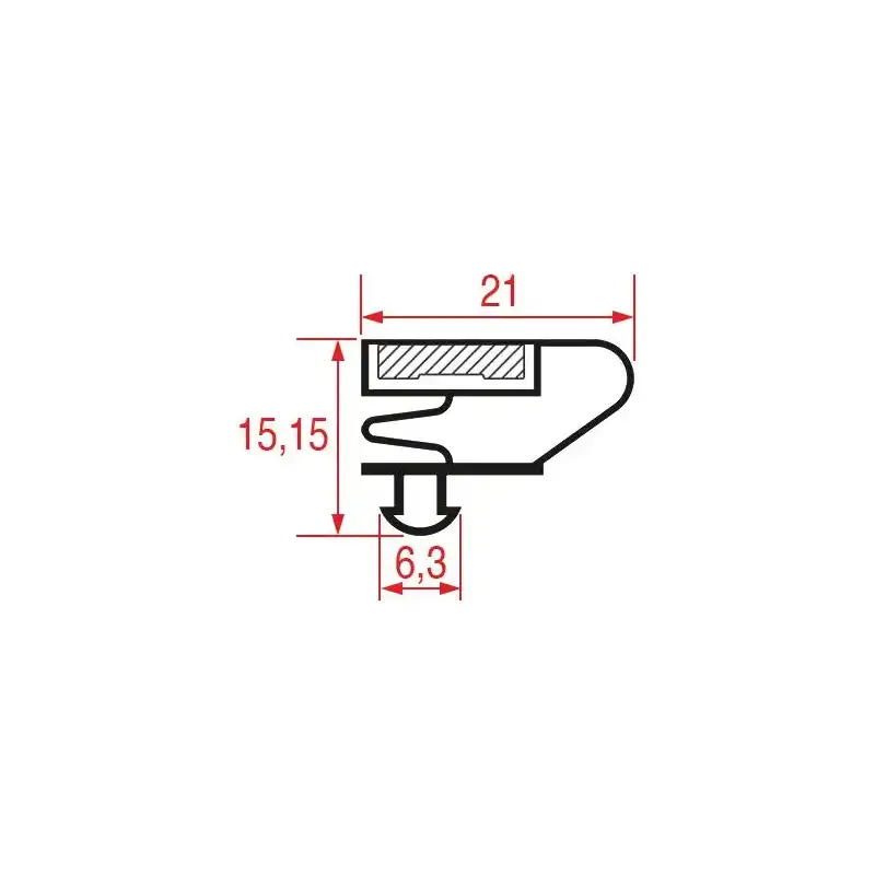 Těsnění dveří Studio 54 s magnetem, šedé, rozměr 620×485 mm.