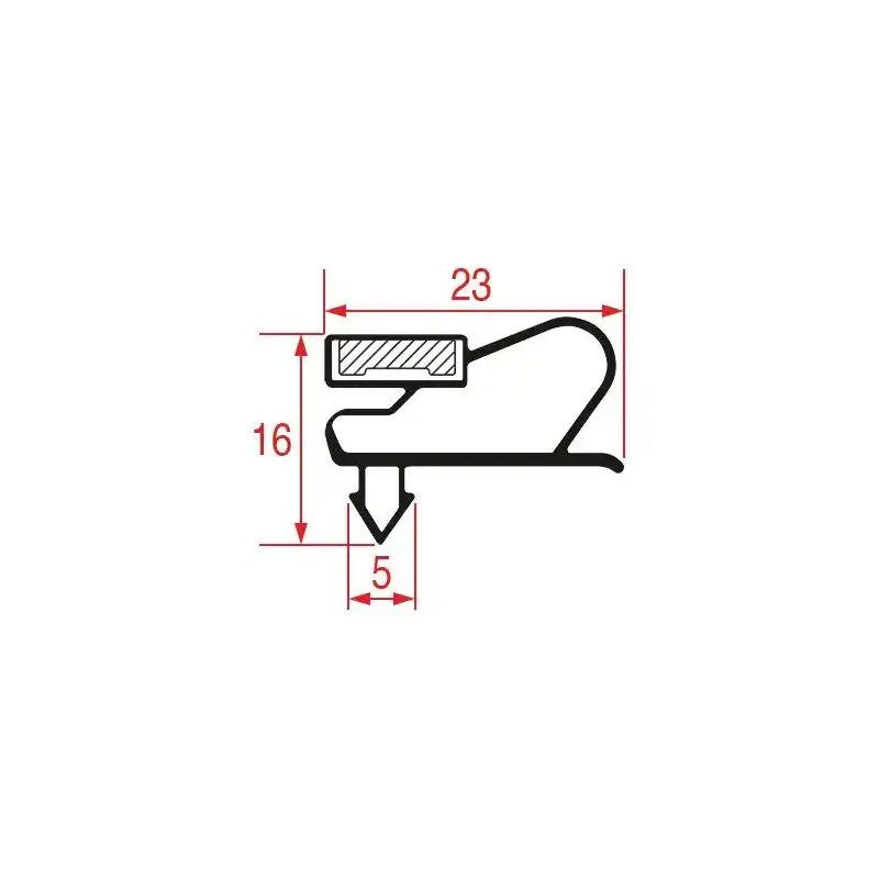 Junta de encaixe 1391x634 mm - Perfil 1011, Cinza, Magnético