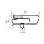 Snap-In-Dichtung 1455x635 mm - Profil 1031, Grau, Magnetisch