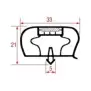 Junta encaixável 1565x656 mm - Perfil 1051 - Magnético - Cinzento - INFRICO