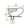 Snap-In Dichtung 386x265 mm - Profil 1025 - Magnetisch - Grau - ANGELO PO