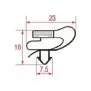 Einsteckdichtung 610x405 mm Magnetgrau | Ersatzteil für Kühlgeräte