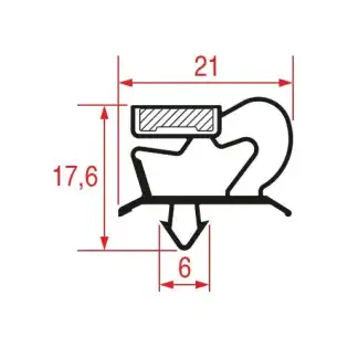 Junta encajable 665x435 mm Gris Magnético | Repuesto para Equipos de Refrigeración