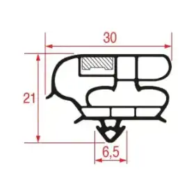 잔우시 스냅 인 가스켓 765x610 mm 자석 회색 | 냉장 창고 스페어 파트