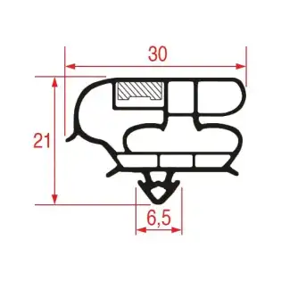 Borracha de encaixe Zanussi 765x610 mm Cinza Magnético | Peça sobressalente para armário refrigerado