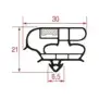 Borracha de encaixe Zanussi 765x610 mm Cinza Magnético | Peça sobressalente para armário refrigerado