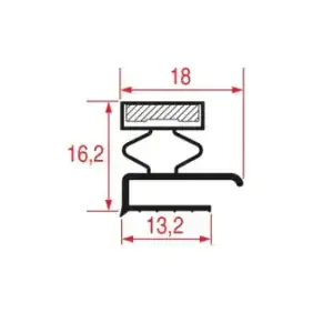Joint intermédiaire 600x425 mm Gris Magnétique | Pièce de rechange de qualité italienne