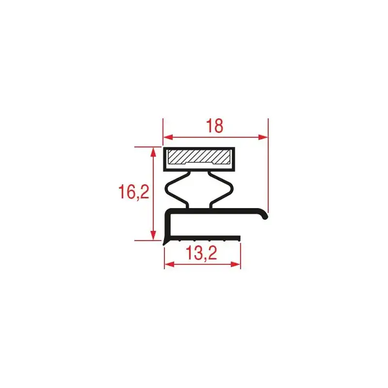 Middle Edged Gasket 600x425 mm Magnetic Grey | Italian Quality Spare Part