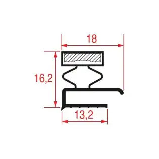 Uszczelka środkowa 600x425 mm w kolorze szarym z magnesem | Włoska jakość części zapasowych