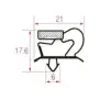 Snap-In Gasket 1474x631 mm Magnetic Grey | Italian Quality Spare Part