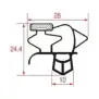 Snap-In Gasket 1505x645 mm Magnetic White | Italian Quality Spare Part
