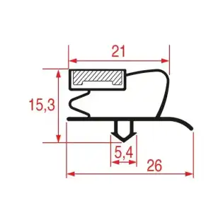 Snap-In Gasket 605x475 mm Magnetisk Grå | Tillverkad i Italien för Fagor-Coreco